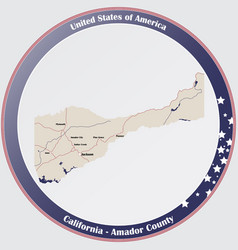 Map Amador County In California