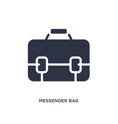 Messenger Bag Icon On White Background Simple