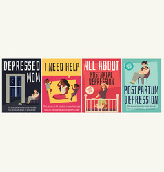 Postpartum Depression Posters Flat Set