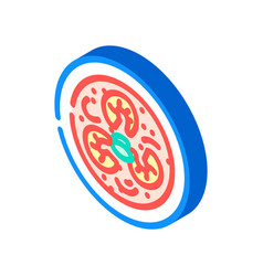 Prawn Curry Sea Cuisine Isometric Icon