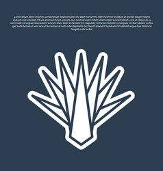 Blue Line Agave Icon Isolated On Background