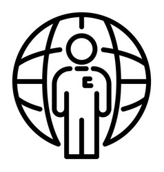 Global Manager Effort Icon Outline Style