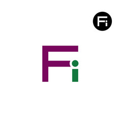 Letter Fi If Monogram Logo Design