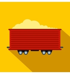 Open Rail Car Flat Icon