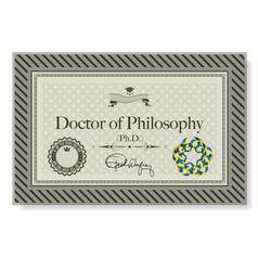 Philosophy Doctor Degree Diploma