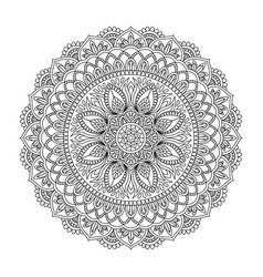 Royal Vintage Ethnic Mandala Line Art