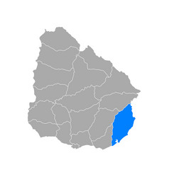 Map Rocha In Uruguay