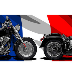 Motorcycle Side View And Flag Template