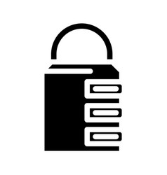 Password Padlock Glyph Icon