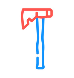 Roofing Axe Blade Color Icon