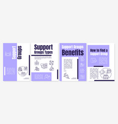 Support Groups Purple Brochure Template