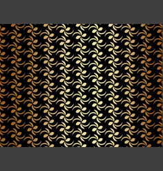 Black And Gold Abstract Floral Seamless Pattern