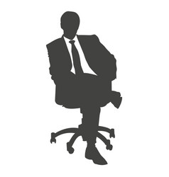 Business Executive Sitting Silhouette