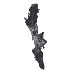 Jeddah Map Detailed Black Map Of City