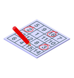 Memory Number Icon Isometric Brain Care