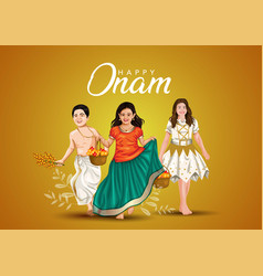 Onamhappy Onam Celebration With Design Of Kerala