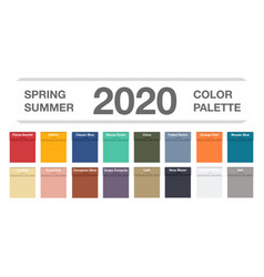 Spring And Summer 2020 Colors Palette On White