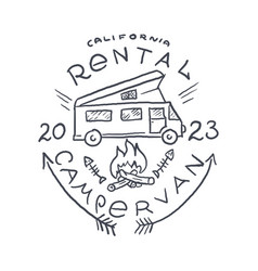 Car Rental Vampervan Vintage Logo