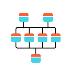 Network Diagram Color Icon Cluster Diagram