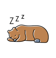 Sleeping Bear Sleep Night Color Icon