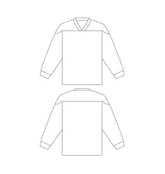 Template Hockey Practice Jersey Flat Sketch