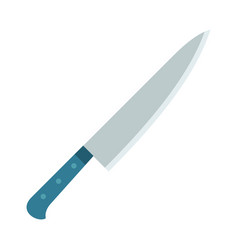 Kitchen Knife With A Wide Blade Flat Isolated