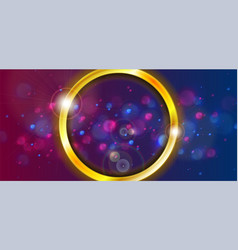 Blue Purple Bokeh Abstract Background With Golden