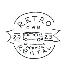 Car Rental Van Vintage Logo