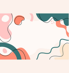 Hand Drawn Flat Abstract Shapes Background