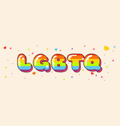 Lgbtq Pride Month Banner With Rainbow Flag