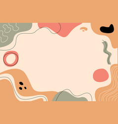 Hand Drawn Flat Abstract Shapes Background