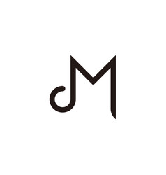 Letter M Curve Geometric Symbol Simple Logo