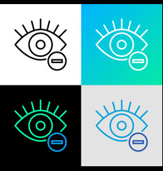 Ophthalmology Thin Line Icon Nearsightedness