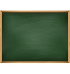 Empty green chalkboard with wooden frame Vector Image