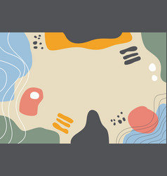 Hand Drawn Flat Abstract Shapes Background