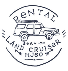 Car Rental Car Vintage Logo