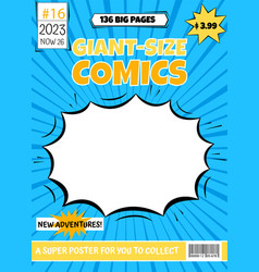 Comic Book Cover Retro Magazine Template