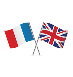 France And Britain Crossed Flags