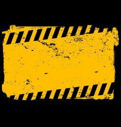 Grunge Yellow Warning Background With Black