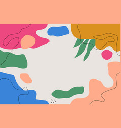 Hand Drawn Flat Abstract Shapes Background