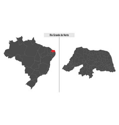 Map Of Rio Grande Do Norte State Of Brazil