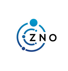 Zno Letter Technology Logo Design On White