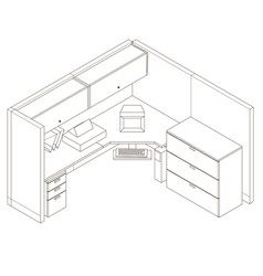 Contour Office Corner Desk With Cabinets