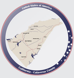 Map Calaveras County In California