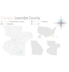 Map Lowndes County In Georgia