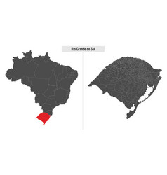 Map Of Rio Grande Do Sul State Of Brazil