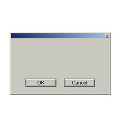 Old Computer Window With Error Message Retro Pc