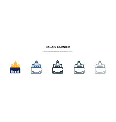 Palais Garnier Icon In Different Style Two