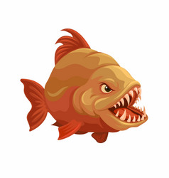 Piranha Fish From South American Rivers Mascot