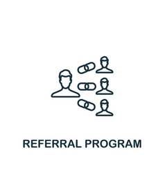 Referral Program Icon Monochrome Simple Talent